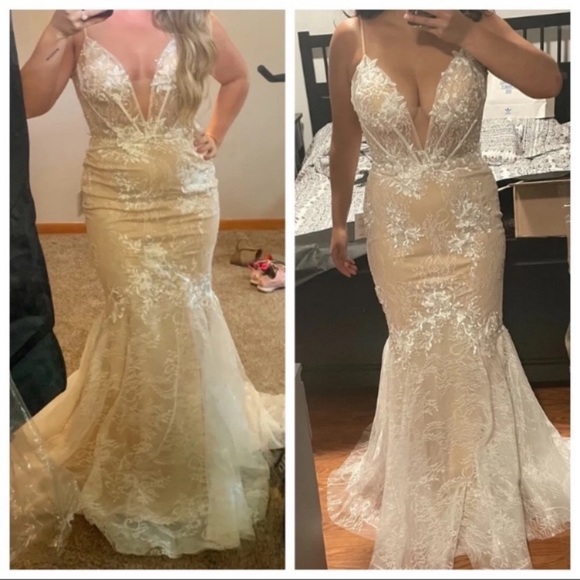 Lulus Luxe To Be Loved White Embroidered Lace Trumpet Maxi Dress - Picture 2 of 15